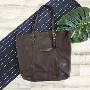 Frye Gia Simple Tote Leather Large Brown